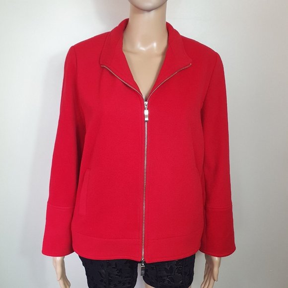 NWOT  jacket coat wool + cashmere Sze 16 red Ignazia Australia Made NEW winter - Picture 4 of 9